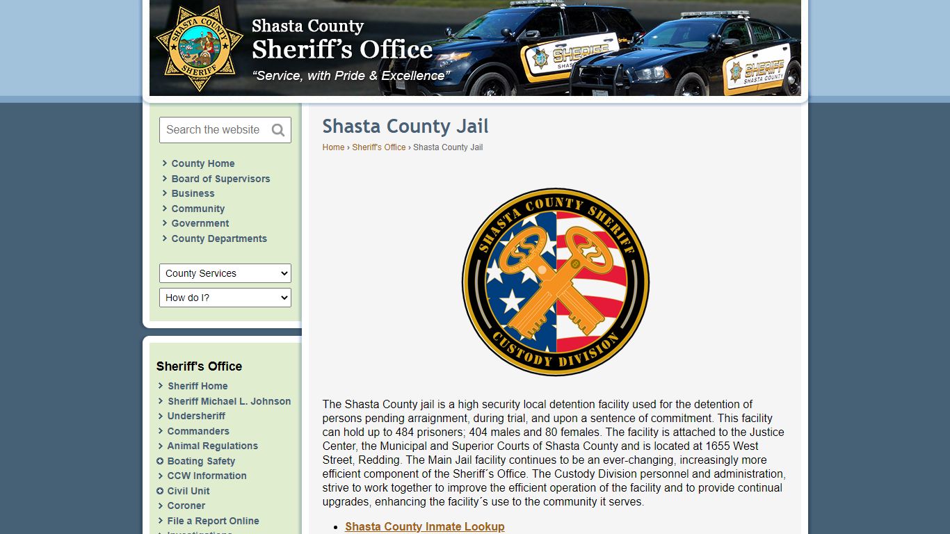 Shasta County Sheriff - Jail